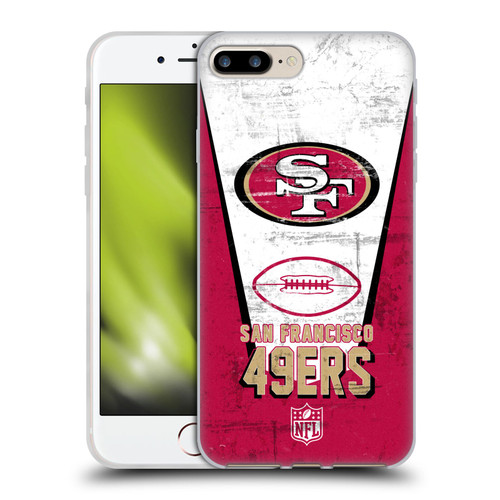 NFL San Francisco 49ers Logo Art Banner Soft Gel Case for Apple iPhone 7 Plus / iPhone 8 Plus
