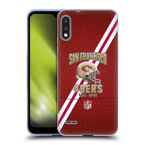 NFL San Francisco 49ers Logo Art Football Stripes Soft Gel Case for LG K22