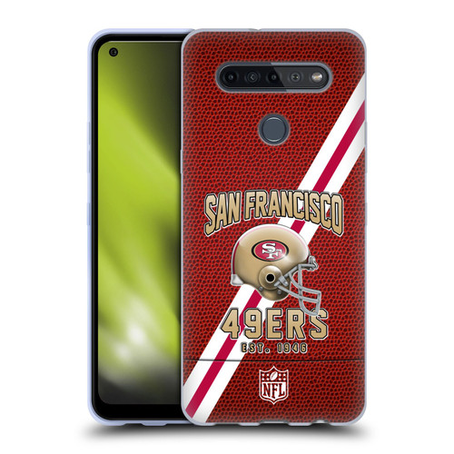 NFL San Francisco 49ers Logo Art Football Stripes Soft Gel Case for LG K51S