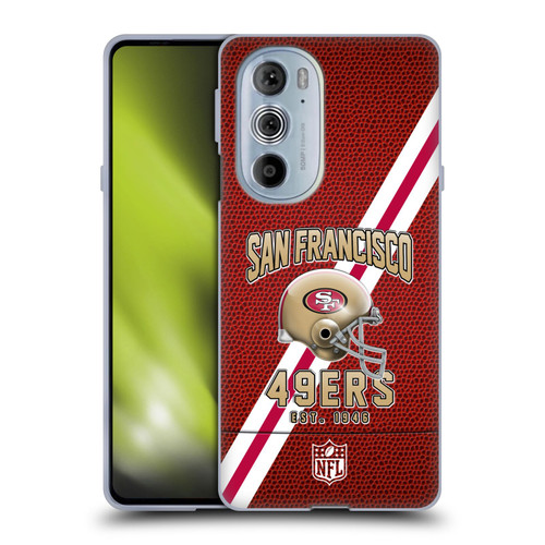 NFL San Francisco 49ers Logo Art Football Stripes Soft Gel Case for Motorola Edge X30