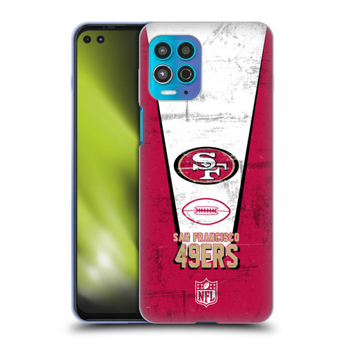 NFL San Francisco 49ers Logo Art Banner Soft Gel Case for Motorola Moto G100