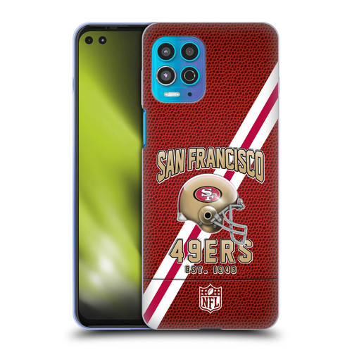 NFL San Francisco 49ers Logo Art Football Stripes Soft Gel Case for Motorola Moto G100