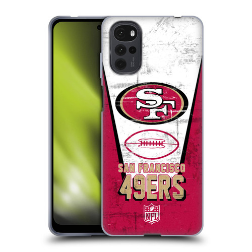NFL San Francisco 49ers Logo Art Banner Soft Gel Case for Motorola Moto G22