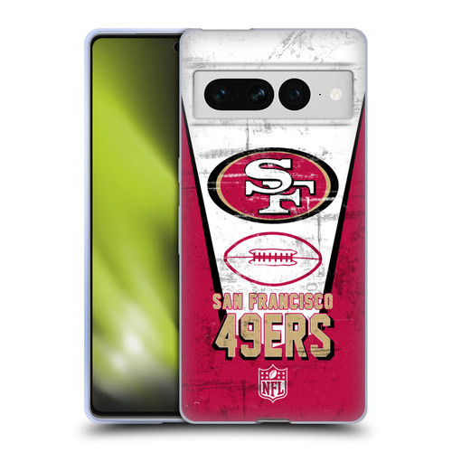 NFL San Francisco 49ers Logo Art Banner Soft Gel Case for Google Pixel 7 Pro