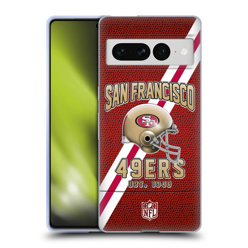 NFL San Francisco 49ers Logo Art Football Stripes Soft Gel Case for Google Pixel 7 Pro