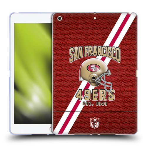 NFL San Francisco 49ers Logo Art Football Stripes Soft Gel Case for Apple iPad 10.2 2019/2020/2021