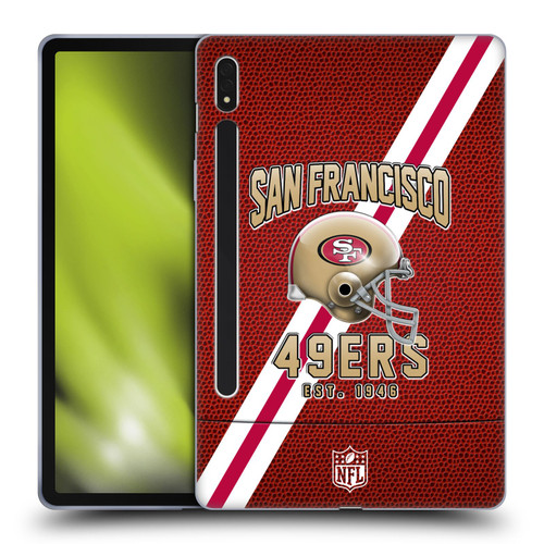 NFL San Francisco 49ers Logo Art Football Stripes Soft Gel Case for Samsung Galaxy Tab S8