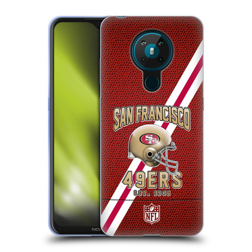 NFL San Francisco 49ers Logo Art Football Stripes Soft Gel Case for Nokia 5.3