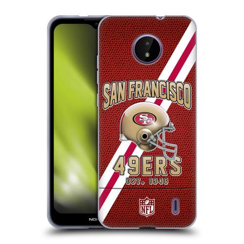 NFL San Francisco 49ers Logo Art Football Stripes Soft Gel Case for Nokia C10 / C20