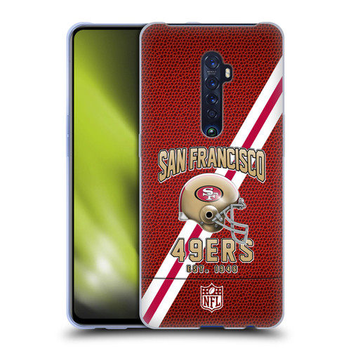NFL San Francisco 49ers Logo Art Football Stripes Soft Gel Case for OPPO Reno 2