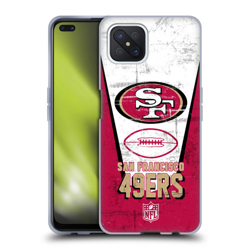 NFL San Francisco 49ers Logo Art Banner Soft Gel Case for OPPO Reno4 Z 5G