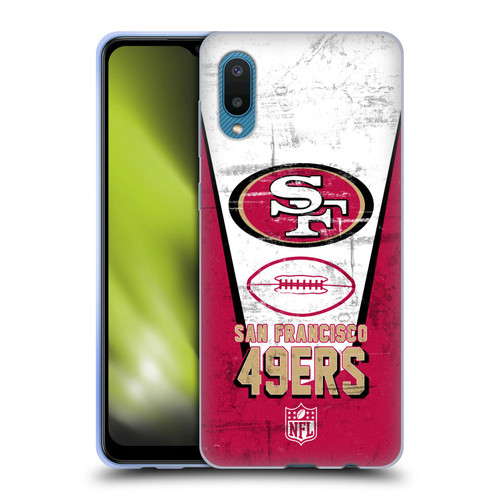 NFL San Francisco 49ers Logo Art Banner Soft Gel Case for Samsung Galaxy A02/M02 (2021)