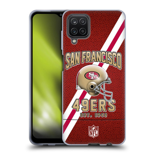NFL San Francisco 49ers Logo Art Football Stripes Soft Gel Case for Samsung Galaxy A12 (2020)