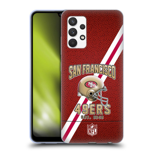 NFL San Francisco 49ers Logo Art Football Stripes Soft Gel Case for Samsung Galaxy A32 (2021)