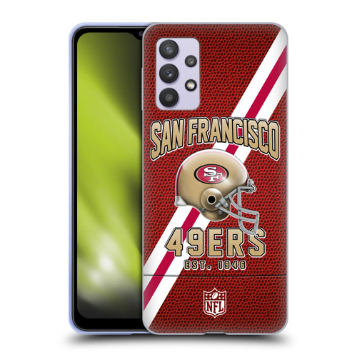 NFL San Francisco 49ers Logo Art Football Stripes Soft Gel Case for Samsung Galaxy A32 5G / M32 5G (2021)
