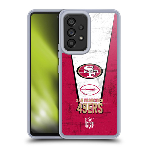 NFL San Francisco 49ers Logo Art Banner Soft Gel Case for Samsung Galaxy A53 5G (2022)