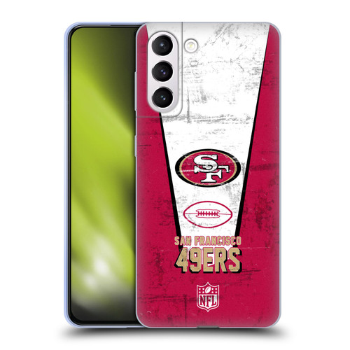 NFL San Francisco 49ers Logo Art Banner Soft Gel Case for Samsung Galaxy S21+ 5G