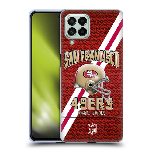 NFL San Francisco 49ers Logo Art Football Stripes Soft Gel Case for Samsung Galaxy M53 (2022)