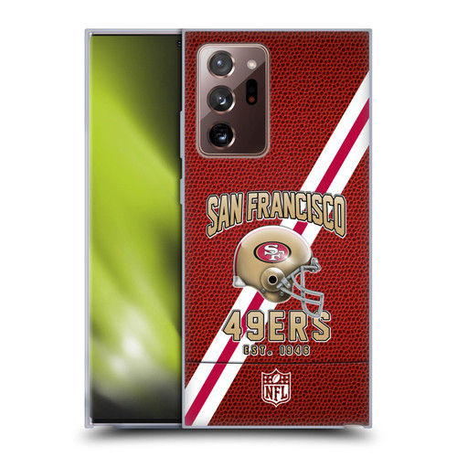 NFL San Francisco 49ers Logo Art Football Stripes Soft Gel Case for Samsung Galaxy Note20 Ultra / 5G