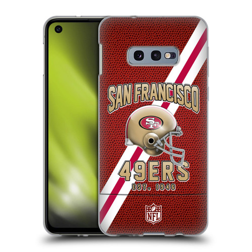 NFL San Francisco 49ers Logo Art Football Stripes Soft Gel Case for Samsung Galaxy S10e
