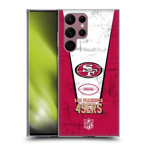 NFL San Francisco 49ers Logo Art Banner Soft Gel Case for Samsung Galaxy S22 Ultra 5G