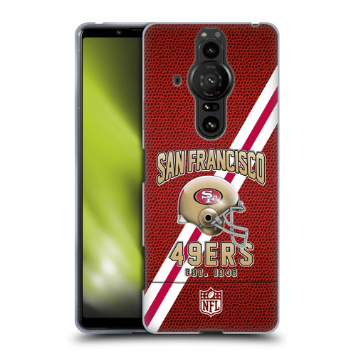NFL San Francisco 49ers Logo Art Football Stripes Soft Gel Case for Sony Xperia Pro-I