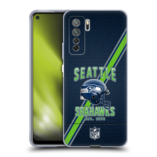 NFL Seattle Seahawks Logo Art Football Stripes Soft Gel Case for Huawei Nova 7 SE/P40 Lite 5G