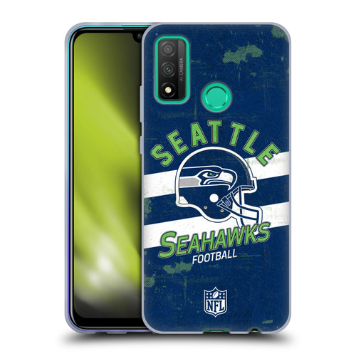 NFL Seattle Seahawks Logo Art Helmet Distressed Soft Gel Case for Huawei P Smart (2020)