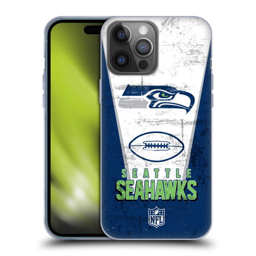 NFL Seattle Seahawks Logo Art Banner Soft Gel Case for Apple iPhone 14 Pro Max