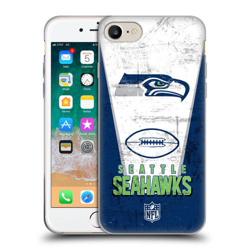 NFL Seattle Seahawks Logo Art Banner Soft Gel Case for Apple iPhone 7 / 8 / SE 2020 & 2022