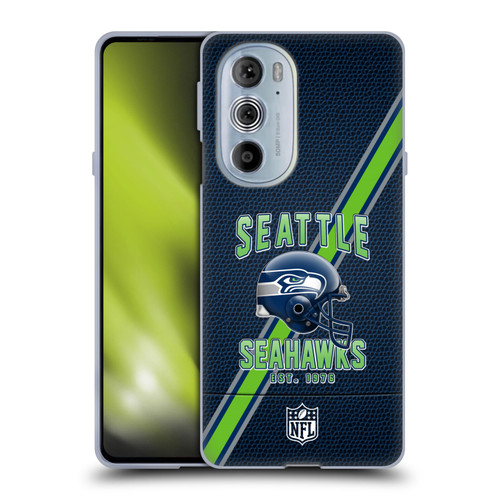 NFL Seattle Seahawks Logo Art Football Stripes Soft Gel Case for Motorola Edge X30