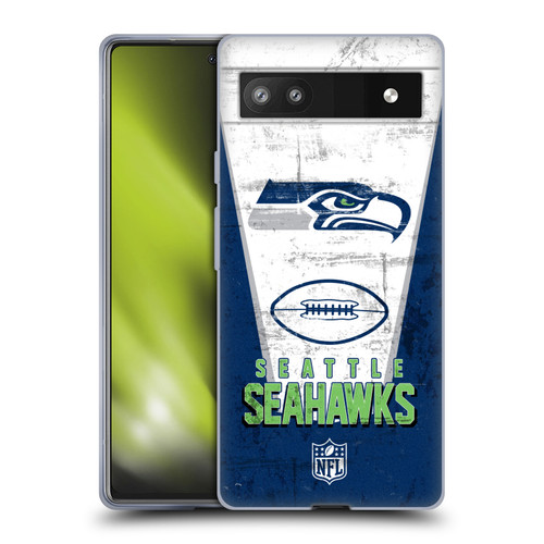 NFL Seattle Seahawks Logo Art Banner Soft Gel Case for Google Pixel 6a