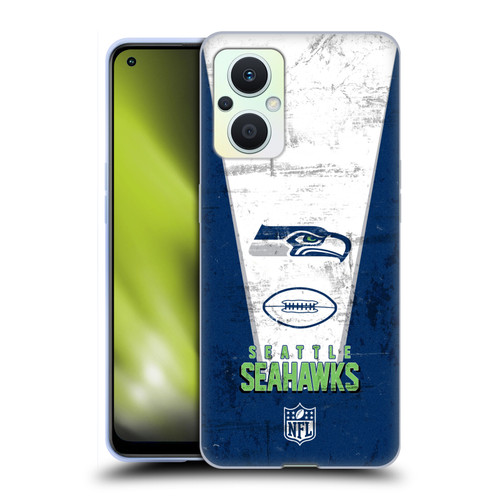 NFL Seattle Seahawks Logo Art Banner Soft Gel Case for OPPO Reno8 Lite