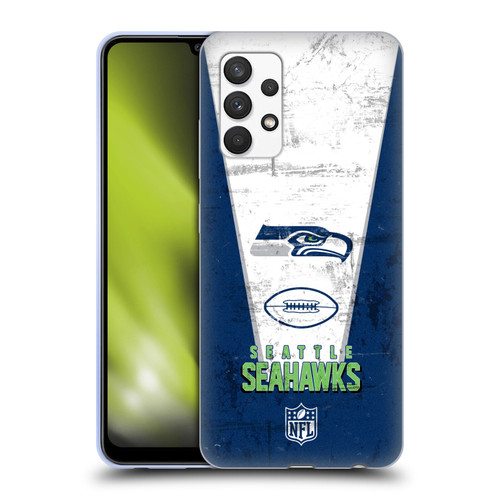 NFL Seattle Seahawks Logo Art Banner Soft Gel Case for Samsung Galaxy A32 (2021)