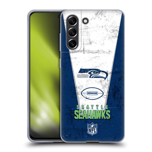 NFL Seattle Seahawks Logo Art Banner Soft Gel Case for Samsung Galaxy S21 FE 5G