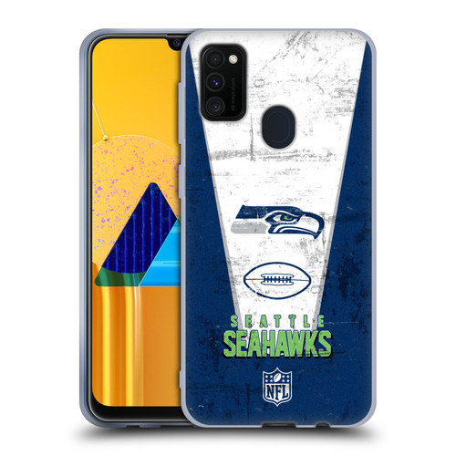 NFL Seattle Seahawks Logo Art Banner Soft Gel Case for Samsung Galaxy M30s (2019)/M21 (2020)