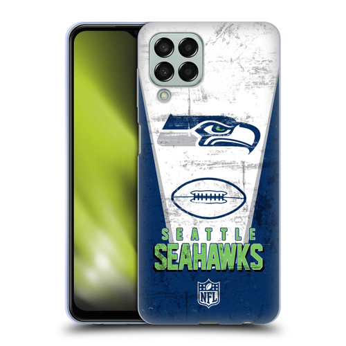 NFL Seattle Seahawks Logo Art Banner Soft Gel Case for Samsung Galaxy M33 (2022)