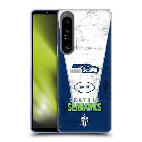 NFL Seattle Seahawks Logo Art Banner Soft Gel Case for Sony Xperia 1 IV