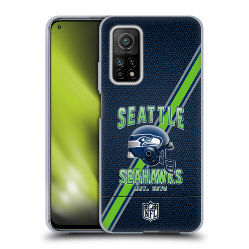 NFL Seattle Seahawks Logo Art Football Stripes Soft Gel Case for Xiaomi Mi 10T 5G