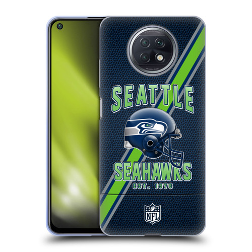 NFL Seattle Seahawks Logo Art Football Stripes Soft Gel Case for Xiaomi Redmi Note 9T 5G