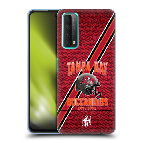 NFL Tampa Bay Buccaneers Logo Art Football Stripes Soft Gel Case for Huawei P Smart (2021)
