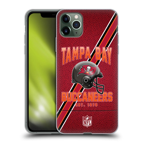 NFL Tampa Bay Buccaneers Logo Art Football Stripes Soft Gel Case for Apple iPhone 11 Pro Max