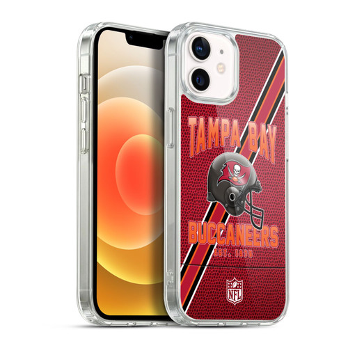 NFL Tampa Bay Buccaneers Logo Art Football Stripes Soft Gel Case for Apple iPhone 12 / iPhone 12 Pro & MagSafe
