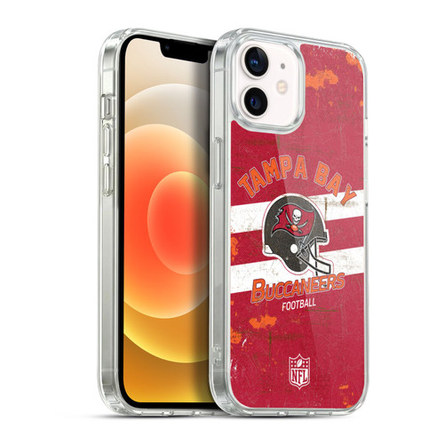 NFL Tampa Bay Buccaneers Logo Art Helmet Distressed Soft Gel Case for Apple iPhone 12 / iPhone 12 Pro & MagSafe