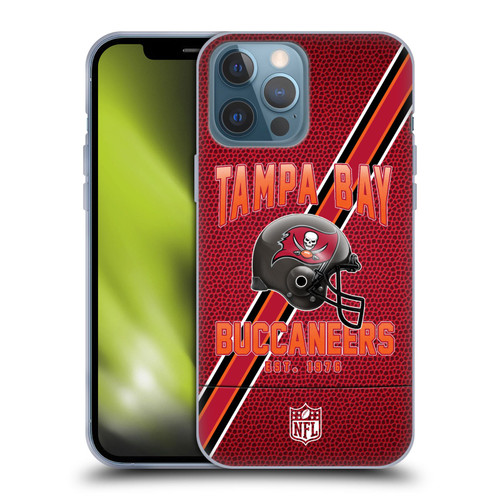 NFL Tampa Bay Buccaneers Logo Art Football Stripes Soft Gel Case for Apple iPhone 13 Pro Max