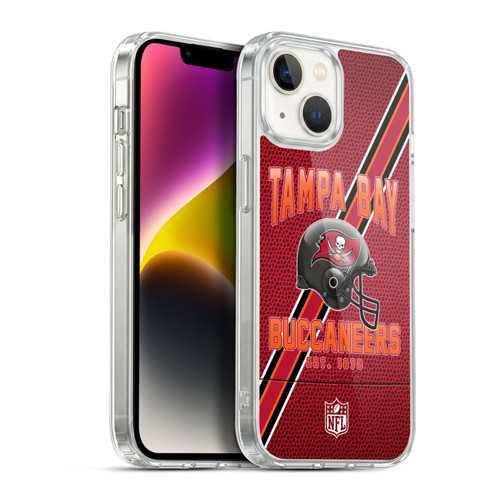 NFL Tampa Bay Buccaneers Logo Art Football Stripes Soft Gel Case for Apple iPhone 14