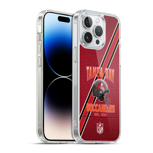 NFL Tampa Bay Buccaneers Logo Art Football Stripes Soft Gel Case for Apple iPhone 14 Pro Max & MagSafe