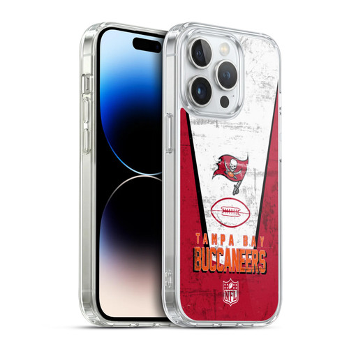 NFL Tampa Bay Buccaneers Logo Art Banner Soft Gel Case for Apple iPhone 14 Pro & MagSafe