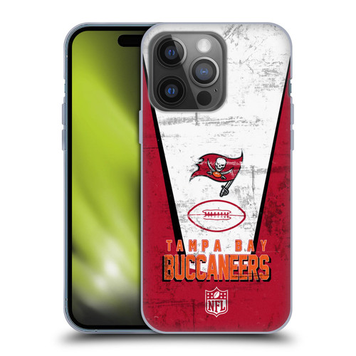 NFL Tampa Bay Buccaneers Logo Art Banner Soft Gel Case for Apple iPhone 14 Pro