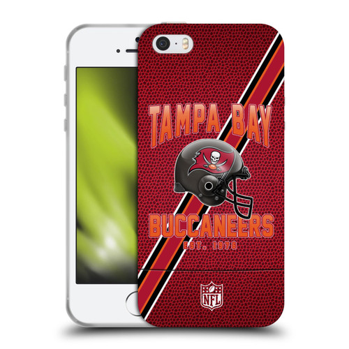 NFL Tampa Bay Buccaneers Logo Art Football Stripes Soft Gel Case for Apple iPhone 5 / 5s / iPhone SE 2016